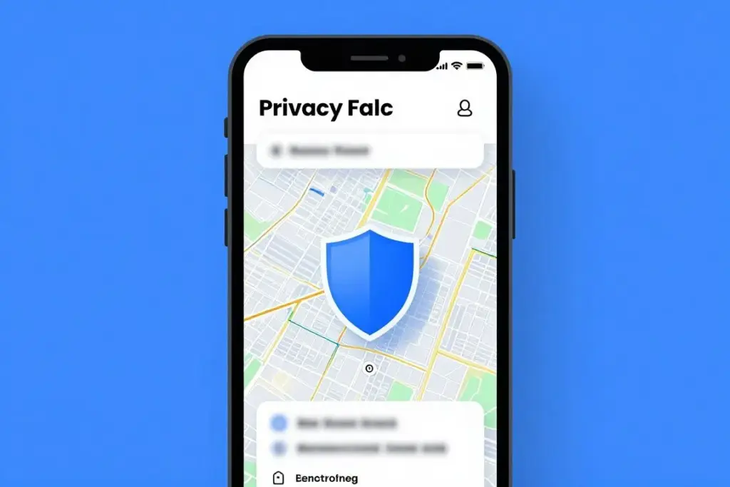 Map location blurred to protect personal privacy