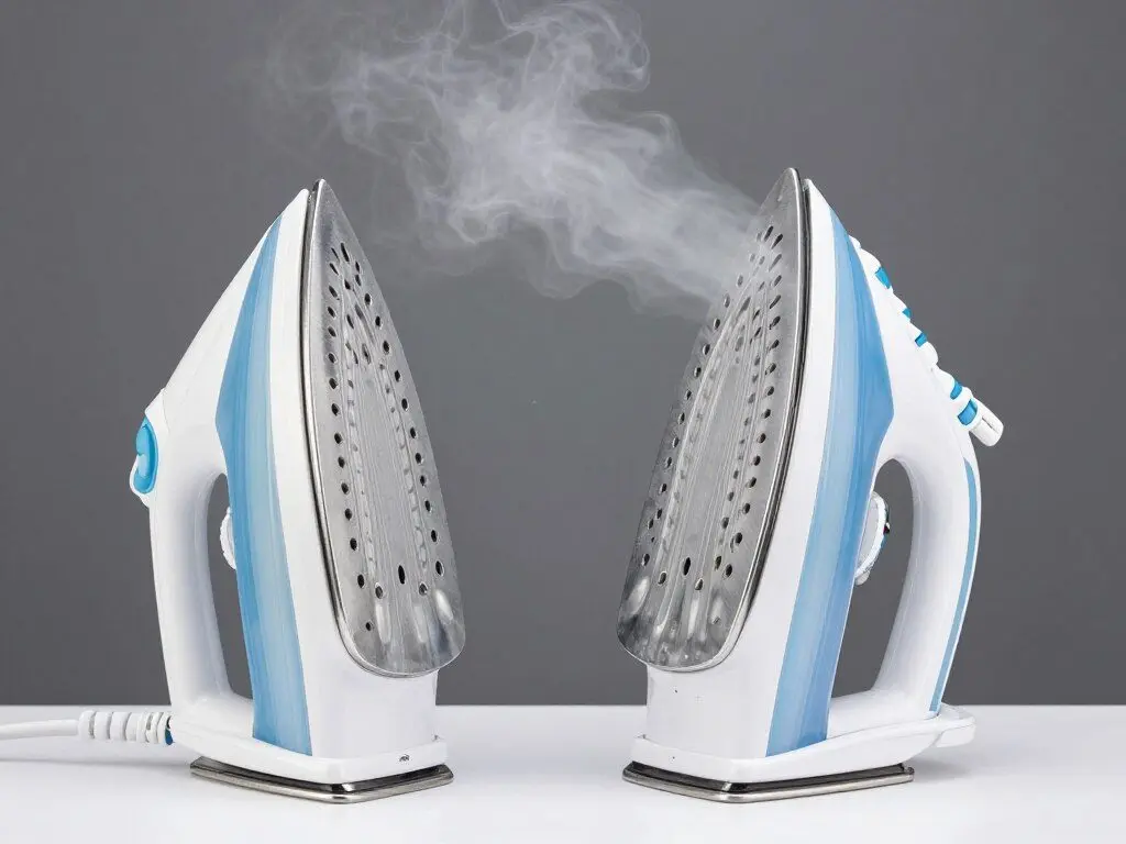 Mini travel iron with foldable handle