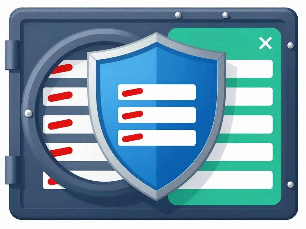 Password manager protecting login credentials from ChatGPT
