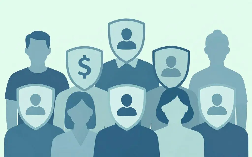 People represented by anonymous silhouettes to protect personal information