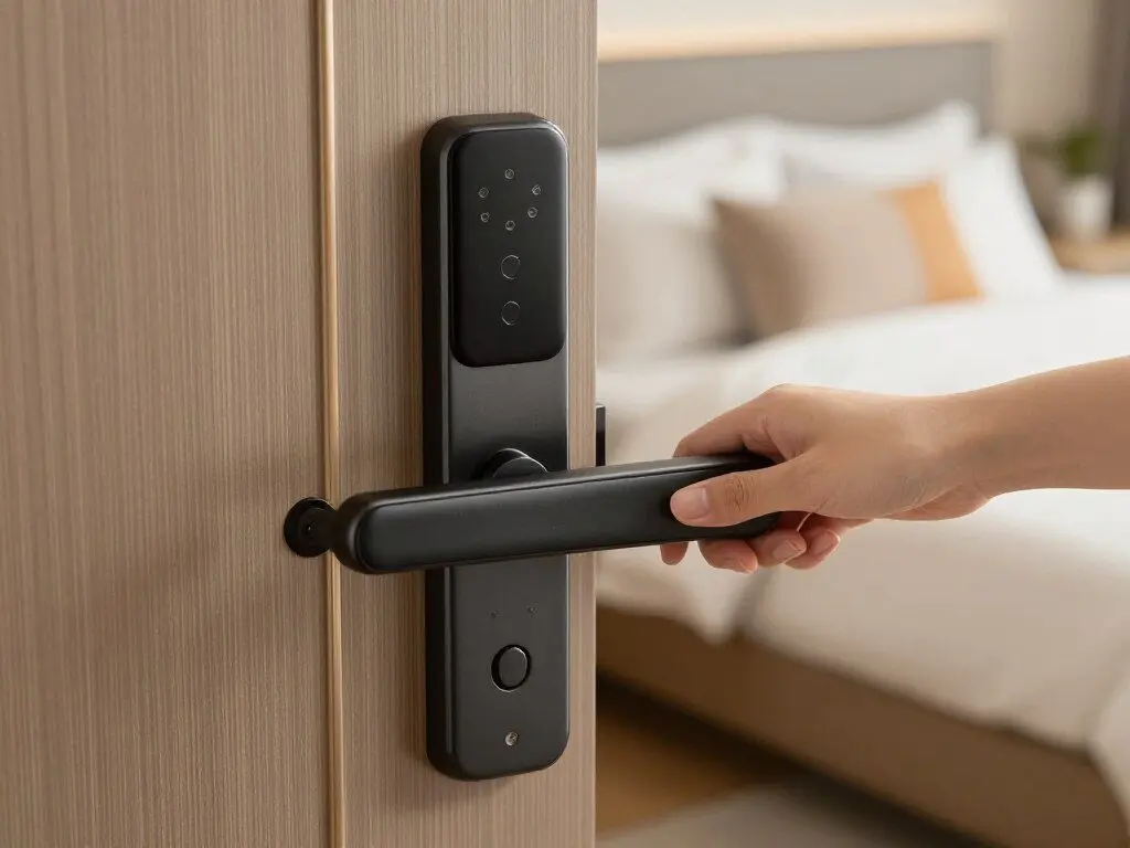 Portable travel door lock for hotel security