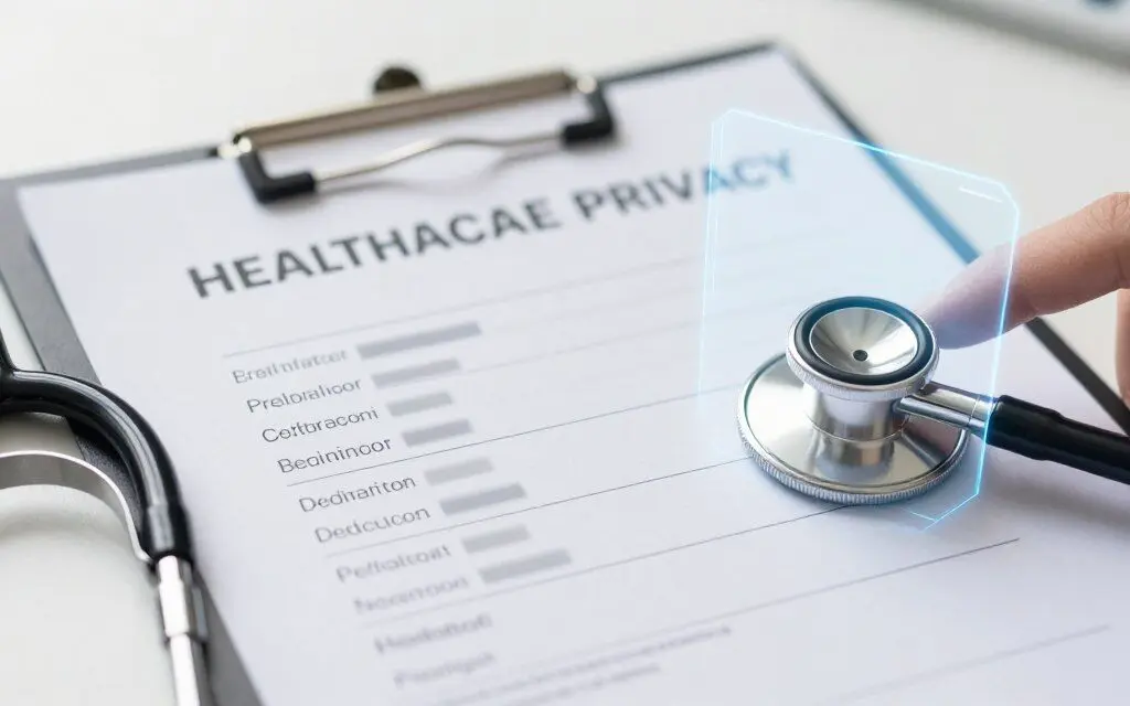 Private health record protected by a medical privacy shield