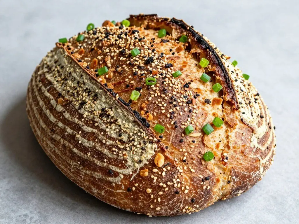 29 sourdough add-ins everything bagel scallion sesame loaf