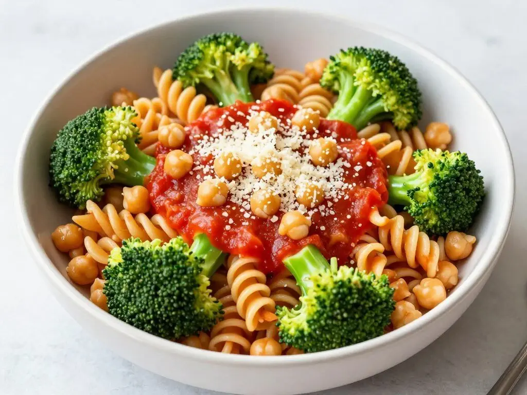 Chickpea pasta with tomato sauce and broccoli Chickpea pasta with tomato sauce and broccoli
