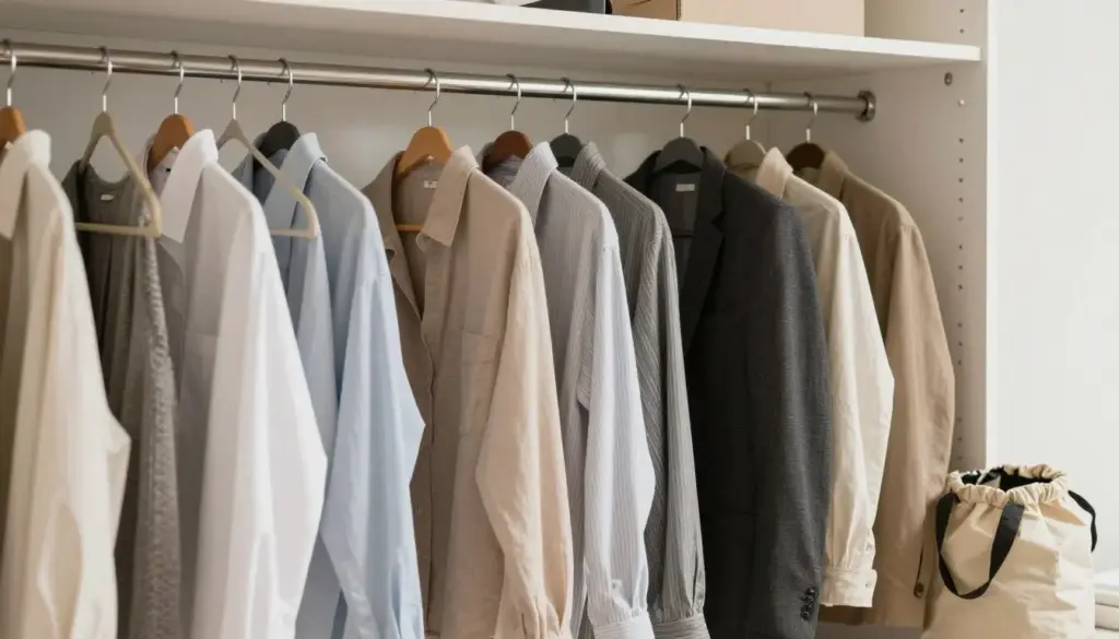 Closet wear-test with marked hangers