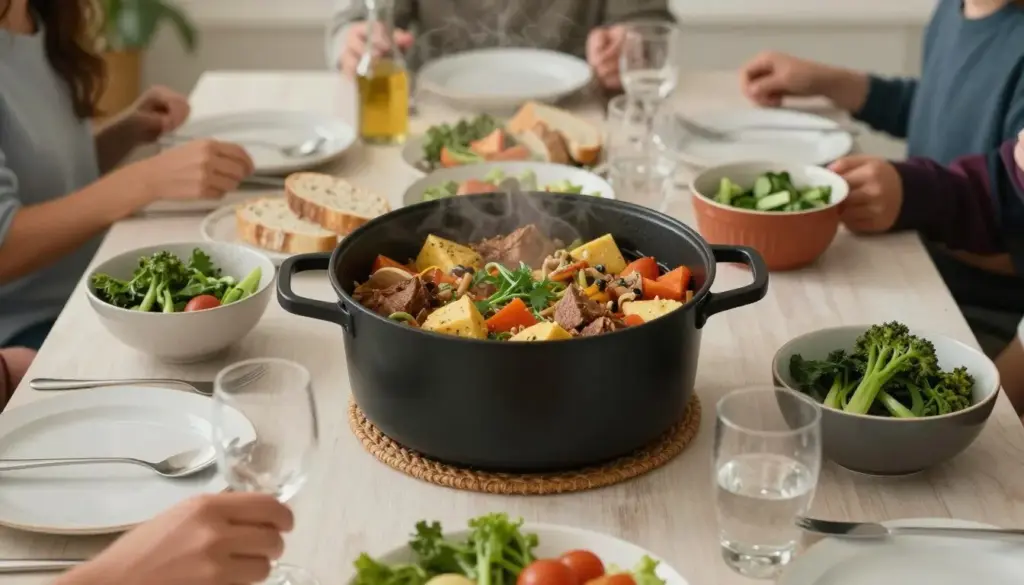 Family-friendly quick dinner served from one pot