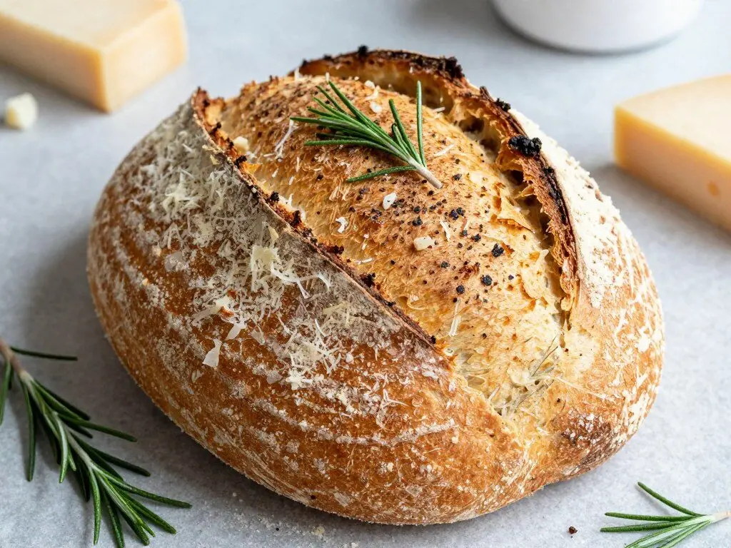 Parmesan rosemary sourdough add-ins loaf