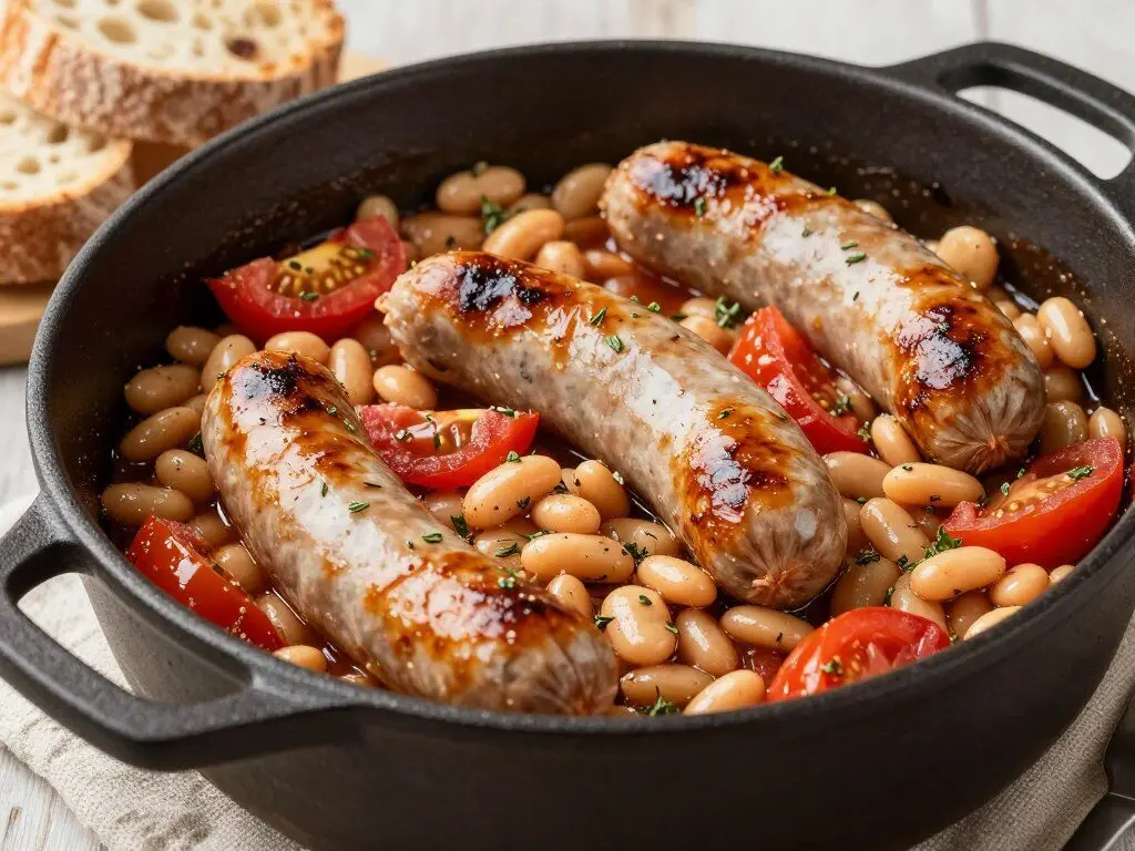 Sausage and white bean cassoulet