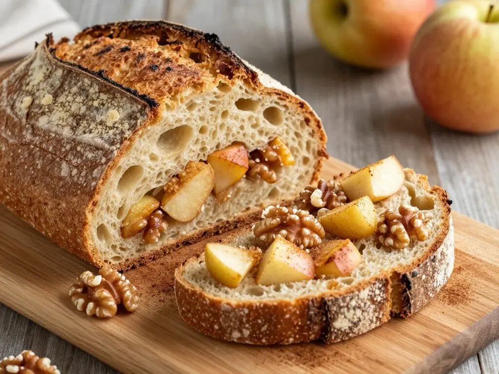 apple walnut cinnamon sourdough loaf