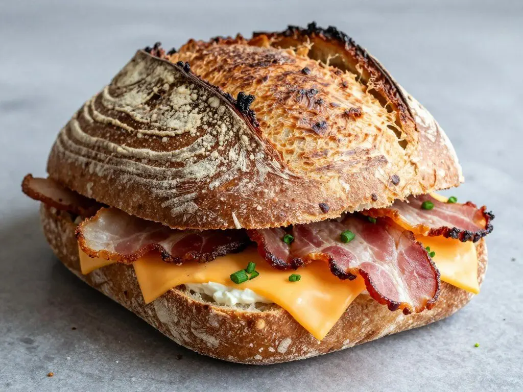 bacon cheddar chive sourdough bread