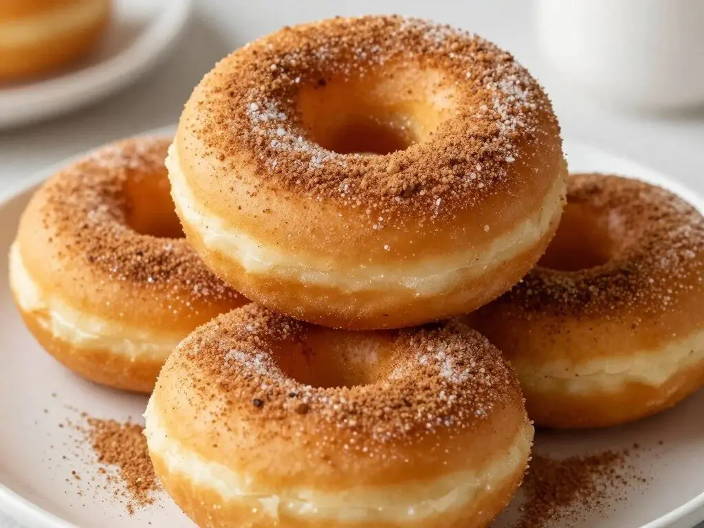 cinnamon sugar donuts with coating