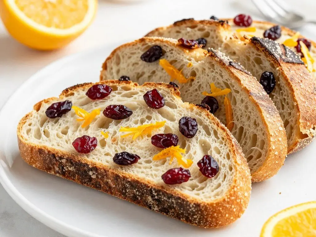 cranberry orange sourdough add-ins loaf