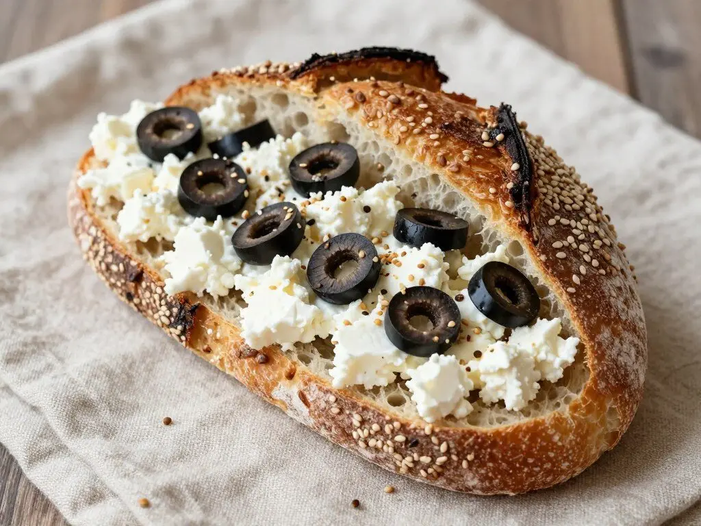 feta olive sesame sourdough add-ins bread