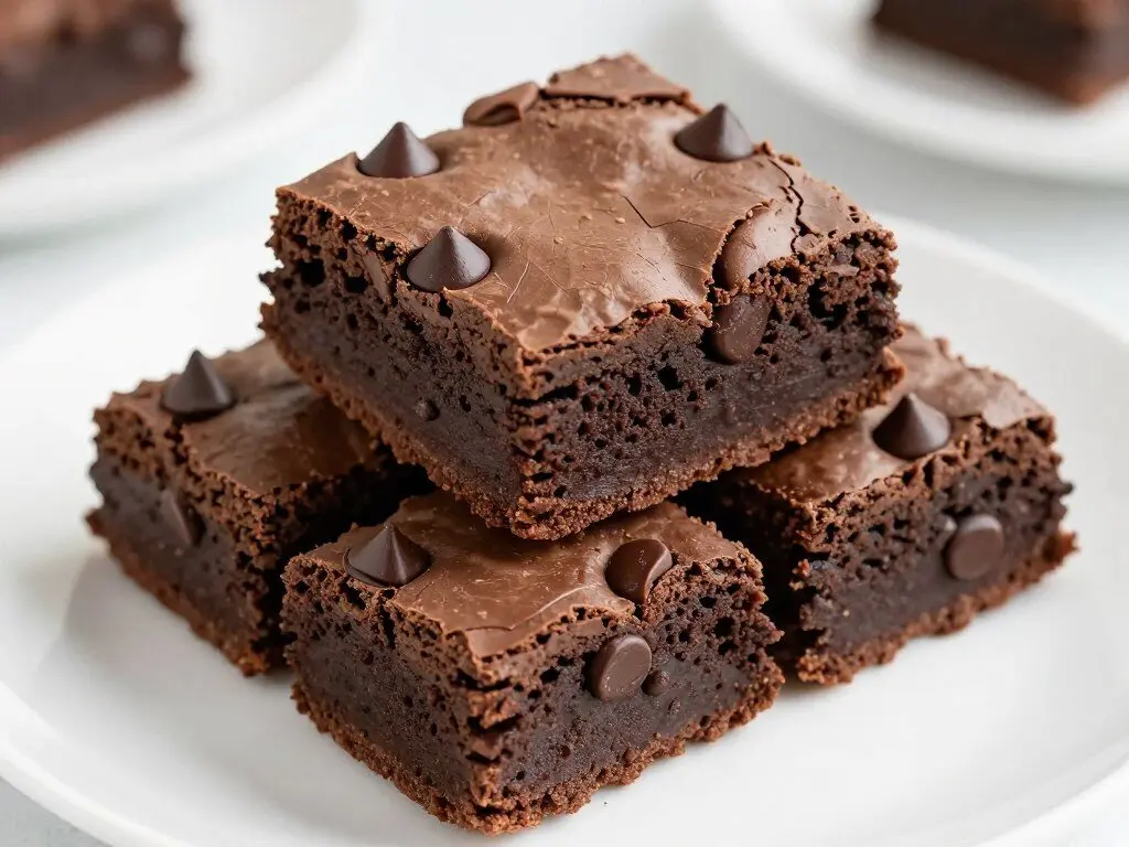 fudgy brownies with chocolate chips