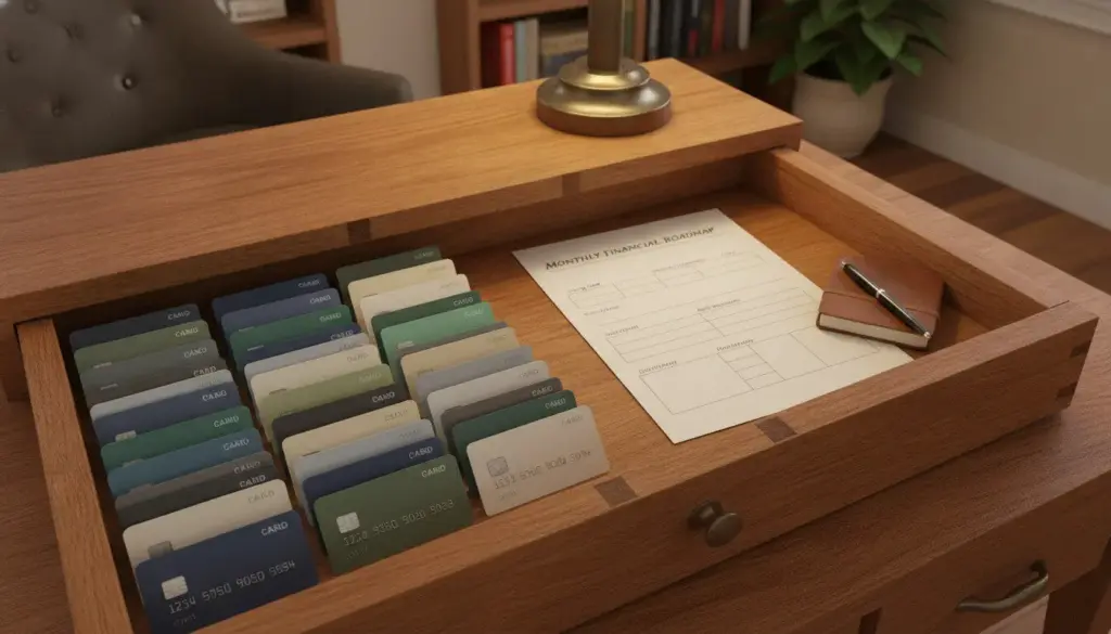 putting credit cards away to avoid new debt