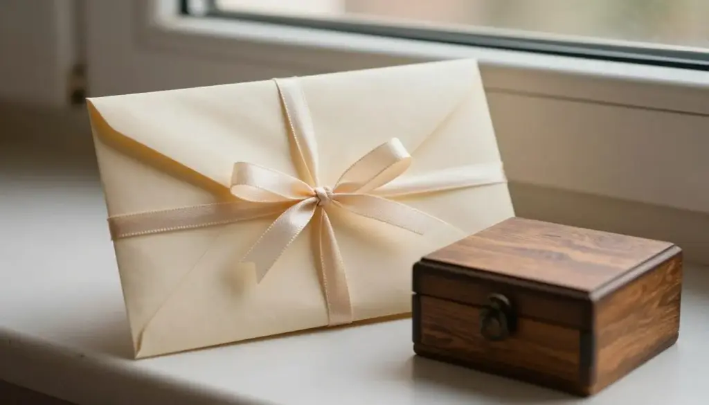sealed letter prepared as a baby keepsake