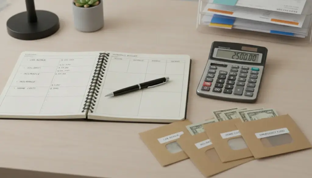 setting aside sinking funds for planned large expenses