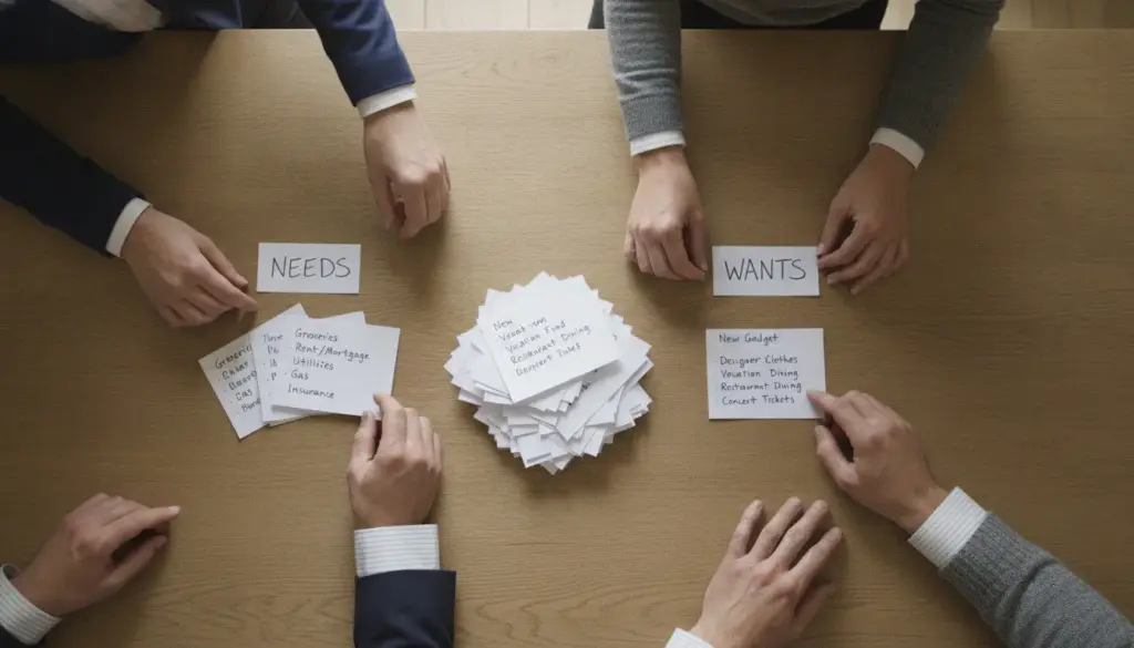 sorting needs and wants to improve personal finances