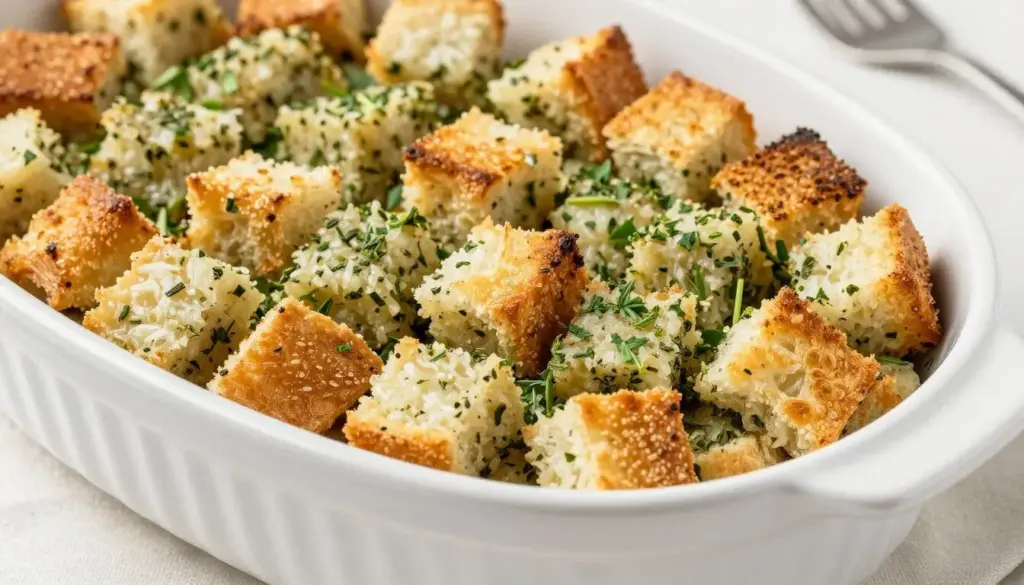 Gluten-free herb stuffing with celery and fresh parsley